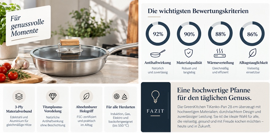 GreenKitchen TiKenko-Pan 28 cm im Erfahrungsbericht