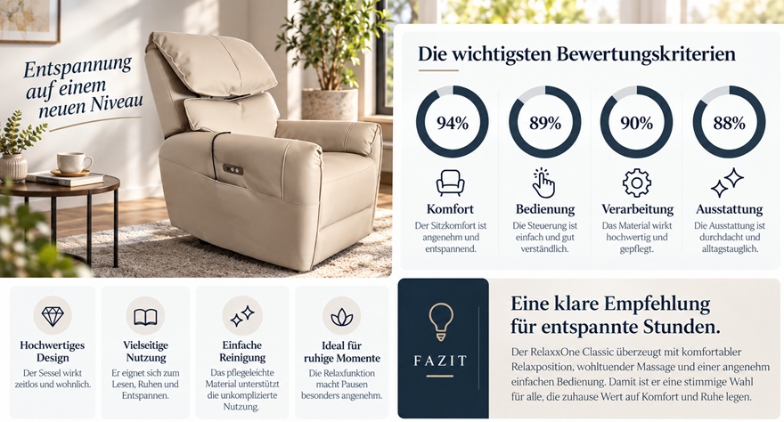 WELCON RelaxxOne Classic Massagesessel und Relaxsessel